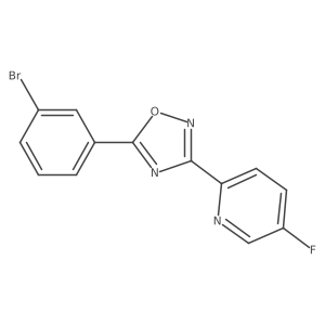 3-(5-Fluoro-pyrid-2-yl)-5-(3-bromophenyl)-1,2,4-oxadiazole Structure