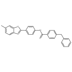 4-benzyl-N-[4-(6-methyl-1,3-benzothiazol-2-yl)phenyl]benzamide结构式