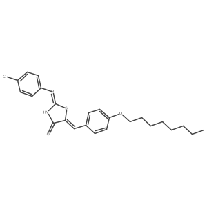 (2E,5Z)-2-[(4-chlorophenyl)imino]-5-[4-(octyloxy)benzylidene]-1,3-thiazolidin-4-one Structure