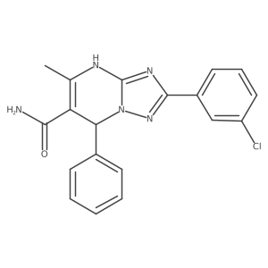 2-(3-Chlorophenyl)-5-methyl-7-phenyl-4,7-dihydro-[1,2,4]triazolo[1,5-a]pyrimidine-6-carboxamide结构式