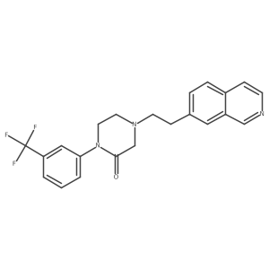 4-(2-Isoquinolin-7-ylethyl)-1-[3-(trifluoromethyl)phenyl]piperazin-2-one结构式
