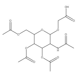 Carboxymethyl 2-(acetylamino)-3-O,4-O,6-O-triacetyl-2-deoxy-beta-D-glucopyranoside结构式