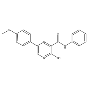 3-Amino-6-(4-methoxyphenyl)-n-phenylpyrazine-2-carboxamide结构式