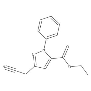 Ethyl 3-(cyanomethyl)-1-phenyl-1H-pyrazole-5-carboxylate结构式