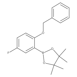 2-(2-(Benzyloxy)-5-fluorophenyl)-4,4,5,5-tetramethyl-1,3,2-dioxaborolane Structure