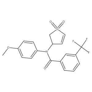 N-(1,1-Dioxido-2,3-dihydro-3-thiophenyl)-N-(4-methoxyphenyl)-3-(trifluoromethyl)benzamide结构式
