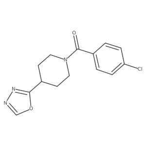 (4-Chlorophenyl)[4-(1,3,4-oxadiazol-2-yl)-1-piperidinyl]methanone结构式