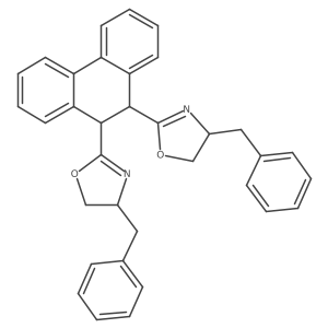 9,10-Bis(4-benzyl-4,5-dihydrooxazol-2-yl)-9,10-dihydrophenanthrene结构式