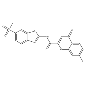 7-methyl-N-[6-(methylsulfonyl)-1,3-benzothiazol-2-yl]-4-oxo-4H-chromene-2-carboxamide结构式