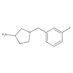(3R)-1-[(3-fluorophenyl)methyl]pyrrolidin-3-amine结构式