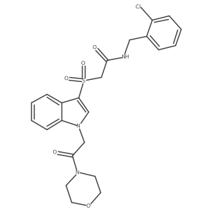 N-(2-chlorobenzyl)-2-((1-(2-morpholino-2-oxoethyl)-1H-indol-3-yl)sulfonyl)acetamide Structure