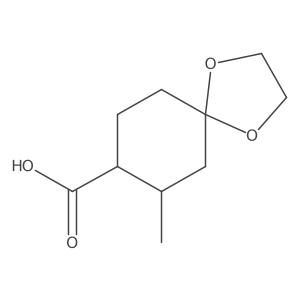 Rel-(7S,8R)-7-methyl-1,4-dioxaspiro[4.5]decane-8-carboxylic acid Structure
