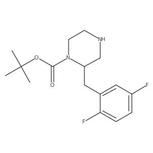 2-(2,5-Difluoro-benzyl)-piperazine-1-carboxylic acid tert-butyl ester结构式