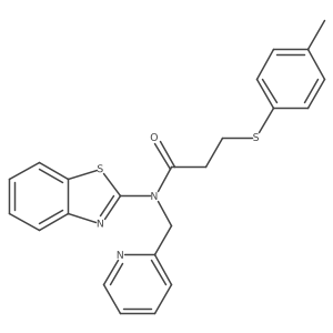 N-(benzo[d]thiazol-2-yl)-N-(pyridin-2-ylmethyl)-3-(p-tolylthio)propanamide Structure