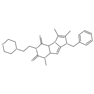 6-Benzyl-4,7,8-trimethyl-2-(2-morpholin-4-ylethyl)-4a,9a-dihydropurino[7,8-a]imidazole-1,3-dione结构式