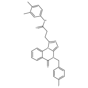 N-(3,4-dimethylphenyl)-3-(4-(4-fluorobenzyl)-5-oxo-4,5-dihydro-[1,2,4]triazolo[4,3-a]quinazolin-1-yl)propanamide Structure