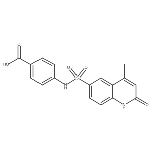 4-(4-Methyl-2-oxo-1,2-dihydroquinoline-6-sulfonamido)benzoic acid Structure