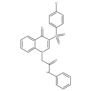 2-(3-((4-chlorophenyl)sulfonyl)-4-oxoquinolin-1(4H)-yl)-N-phenylacetamide Structure