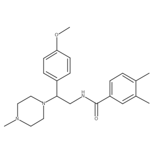 N-[2-(4-methoxyphenyl)-2-(4-methylpiperazin-1-yl)ethyl]-3,4-dimethylbenzamide Structure