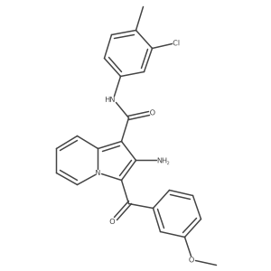 2-amino-N-(3-chloro-4-methylphenyl)-3-(3-methoxybenzoyl)indolizine-1-carboxamide结构式