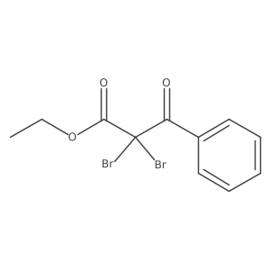 2,2-Dibromo-3-oxo-3-phenyl-propionic acid ethyl ester结构式