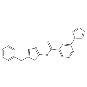 N-(5-benzyl-1,3-thiazol-2-yl)-3-(1H-tetrazol-1-yl)benzamide Structure