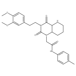 2-{3-[2-(3,4-dimethoxyphenyl)ethyl]-2,4-dioxo-1H,2H,3H,4H-pyrido[3,2-d]pyrimidin-1-yl}-N-(4-methylphenyl)acetamide结构式
