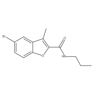 5-Bromo-3-methyl-N-propylbenzofuran-2-carboxamide结构式