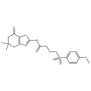 N-(5,5-dimethyl-7-oxo-4,5,6,7-tetrahydrobenzo[d]thiazol-2-yl)-4-((4-methoxyphenyl)sulfonyl)butanamide Structure