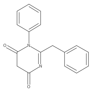 1-Phenyl-2-(phenylmethyl)-4,6(1H,5H)-pyrimidinedione结构式