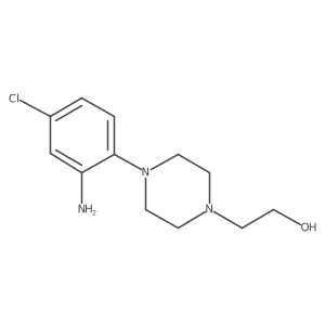 2-[4-(2-Amino-4-chlorophenyl)piperazin-1-yl]ethan-1-ol结构式
