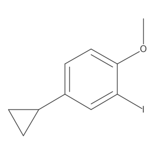 4-Cyclopropyl-2-iodo-1-methoxybenzene结构式