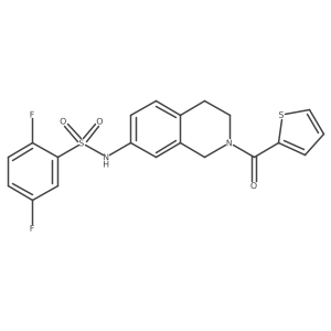 2,5-difluoro-N-(2-(thiophene-2-carbonyl)-1,2,3,4-tetrahydroisoquinolin-7-yl)benzenesulfonamide Structure