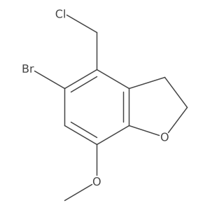 5-Bromo-4-(chloromethyl)-2,3-dihydro-7-methoxybenzofuran结构式