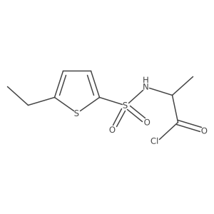 2-[[(5-Ethyl-2-thienyl)sulfonyl]amino]propanoyl chloride Structure