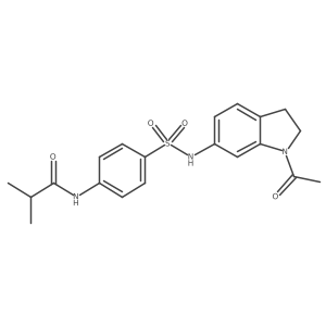 N-(4-(N-(1-acetylindolin-6-yl)sulfamoyl)phenyl)isobutyramide Structure