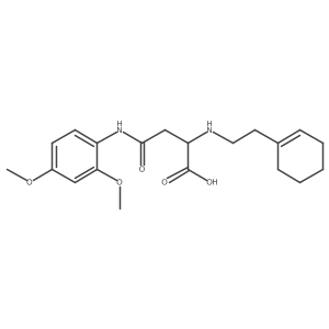 2-((2-(Cyclohex-1-en-1-yl)ethyl)amino)-4-((2,4-dimethoxyphenyl)amino)-4-oxobutanoic acid Structure