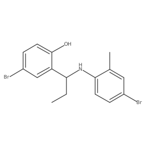 4-Bromo-2-[1-[(4-bromo-2-methylphenyl)amino]propyl]phenol结构式
