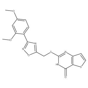2-(((3-(2,4-dimethoxyphenyl)-1,2,4-oxadiazol-5-yl)methyl)thio)thieno[3,2-d]pyrimidin-4(3H)-one结构式