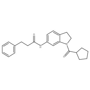 N-(1-(cyclopentanecarbonyl)indolin-6-yl)-3-phenylpropanamide Structure