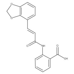 2-[[3-(1,3-Benzodioxol-4-yl)-1-oxo-2-propen-1-yl]amino]benzoic acid Structure