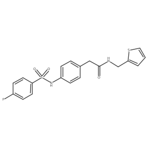 2-[4-(4-fluorobenzenesulfonamido)phenyl]-N-[(thiophen-2-yl)methyl]acetamide Structure