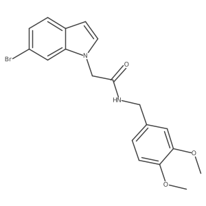 2-(6-bromo-1H-indol-1-yl)-N-(3,4-dimethoxybenzyl)acetamide Structure