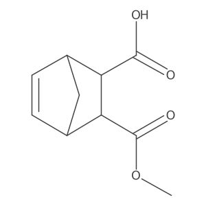 rel-(1S,4R)-3-(Methoxycarbonyl)bicyclo[2.2.1]hept-5-ene-2-carboxylic acid结构式