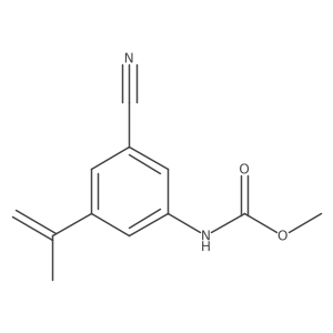 Methyl [3-cyano-5-(prop-1-en-2-yl)phenyl]carbamate结构式