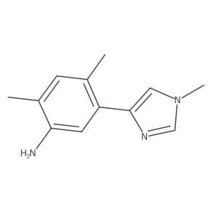 2,4-Dimethyl-5-(1-methylimidazol-4-yl)aniline结构式