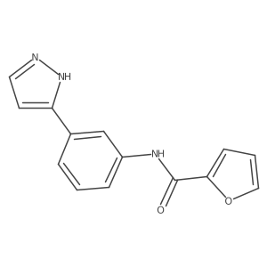N-[3-(1H-pyrazol-3-yl)phenyl]furan-2-carboxamide Structure