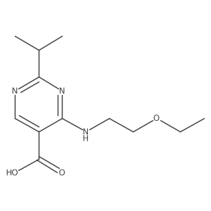 4-(2-Ethoxyethylamino)-2-propan-2-ylpyrimidine-5-carboxylic acid结构式