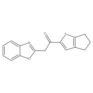 Ethanone, 2-(2-benzoxazolyl)-1-(5,6-dihydro-4H-cyclopenta[b]thien-2-yl)- Structure