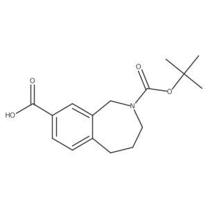 2-(tert-Butoxycarbonyl)-2,3,4,5-tetrahydro-1H-benzo[c]azepine-8-carboxylic acid Structure
